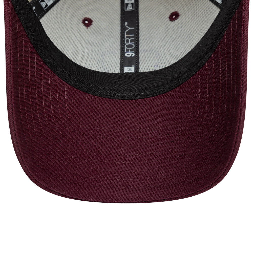 AS Roma FC Hat - 2Tone Ivory Maroon Contrast Visor Serie A 9Forty Strapback Cap - New Era